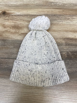 Knit Pom-Pom Hat Ivory sz 3-12m