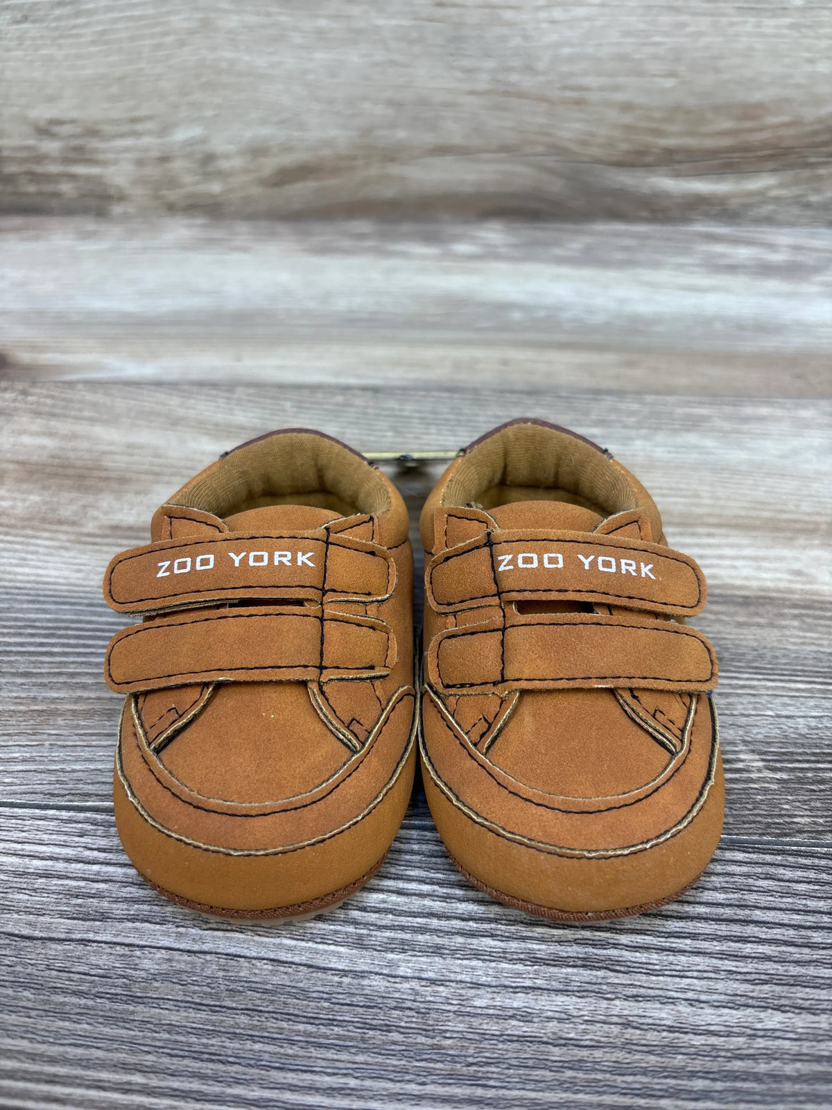 NEW Zoo York Soft Sole Hook-and-Loop Shoes Brown sz 1c
