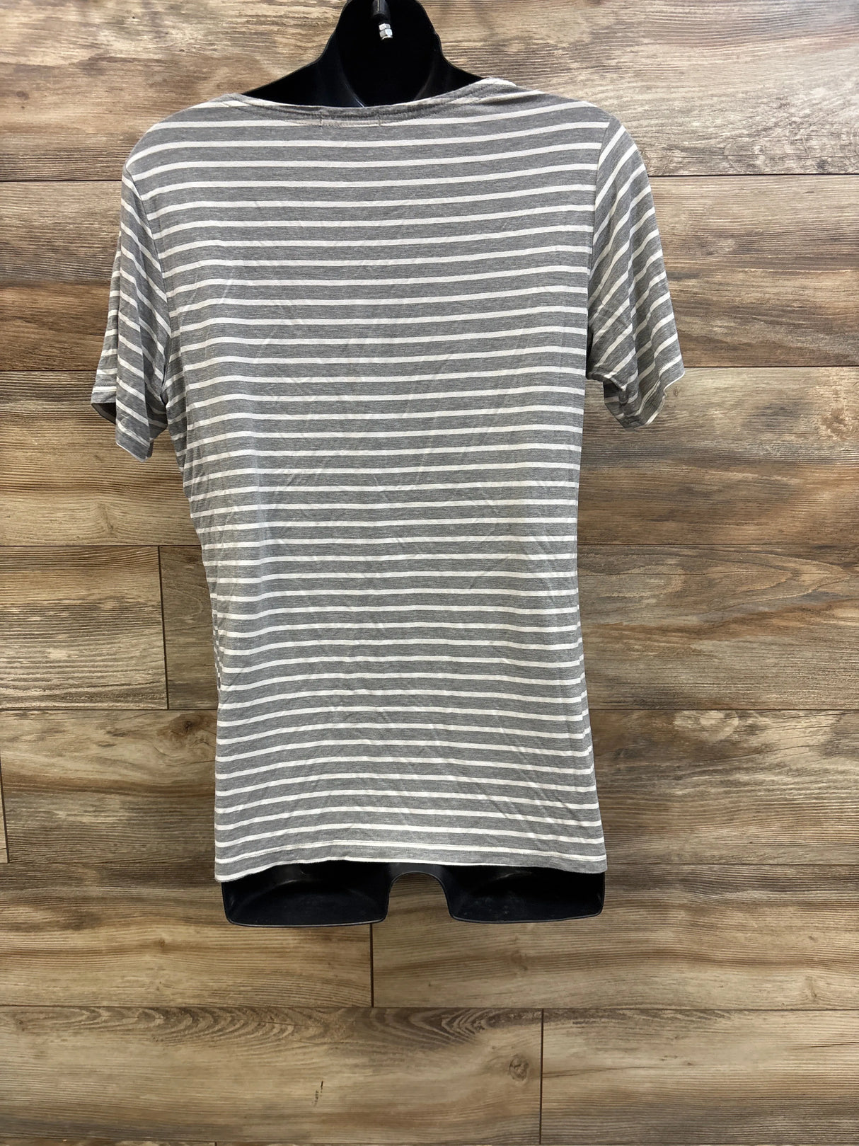 Smallshow Maternity Striped Nursing Shirt Grey sz Large