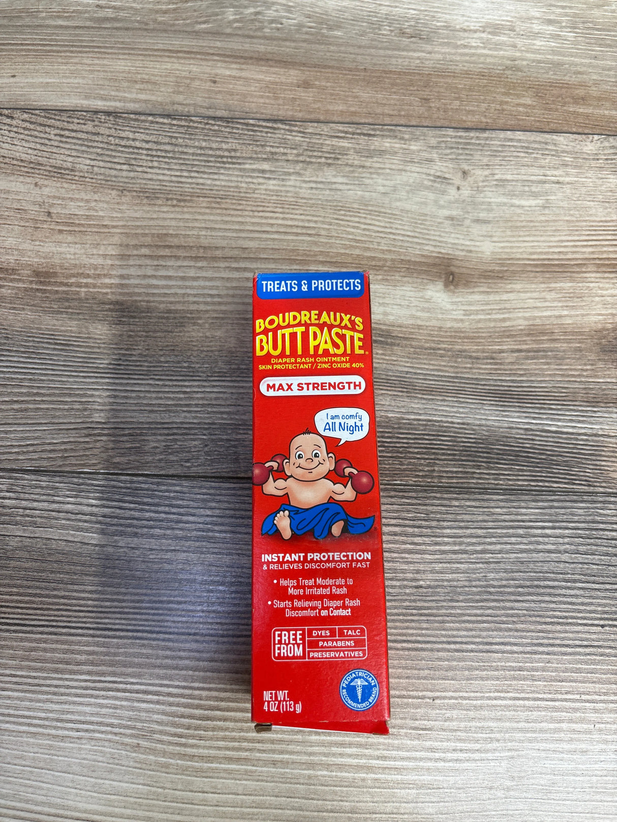 NEW Boudreaux's Butt Paste Max Strength Diaper Rash Ointment 4oz