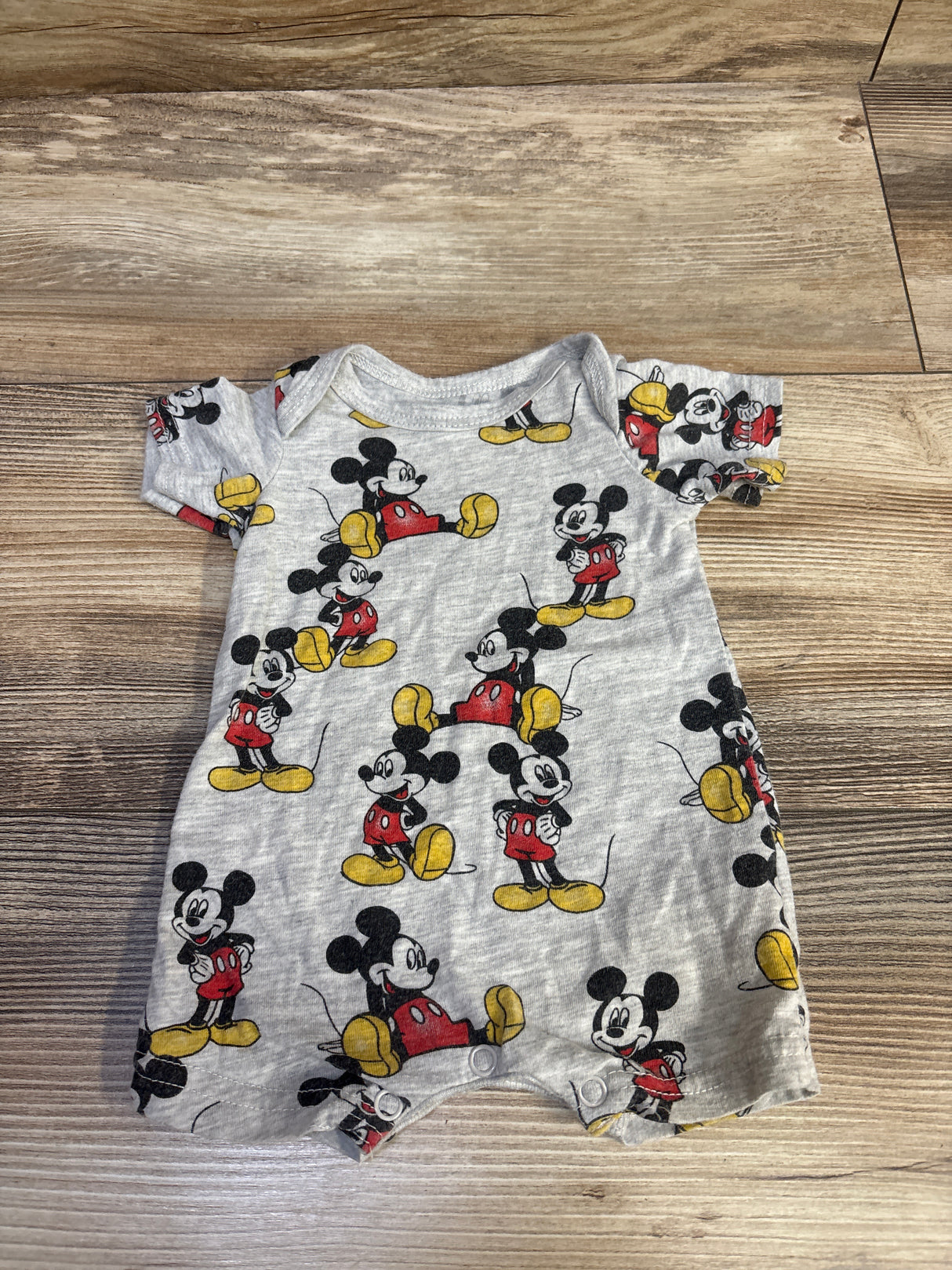 Disney Baby Mickey Mouse Shortie Romper Grey sz Newborn