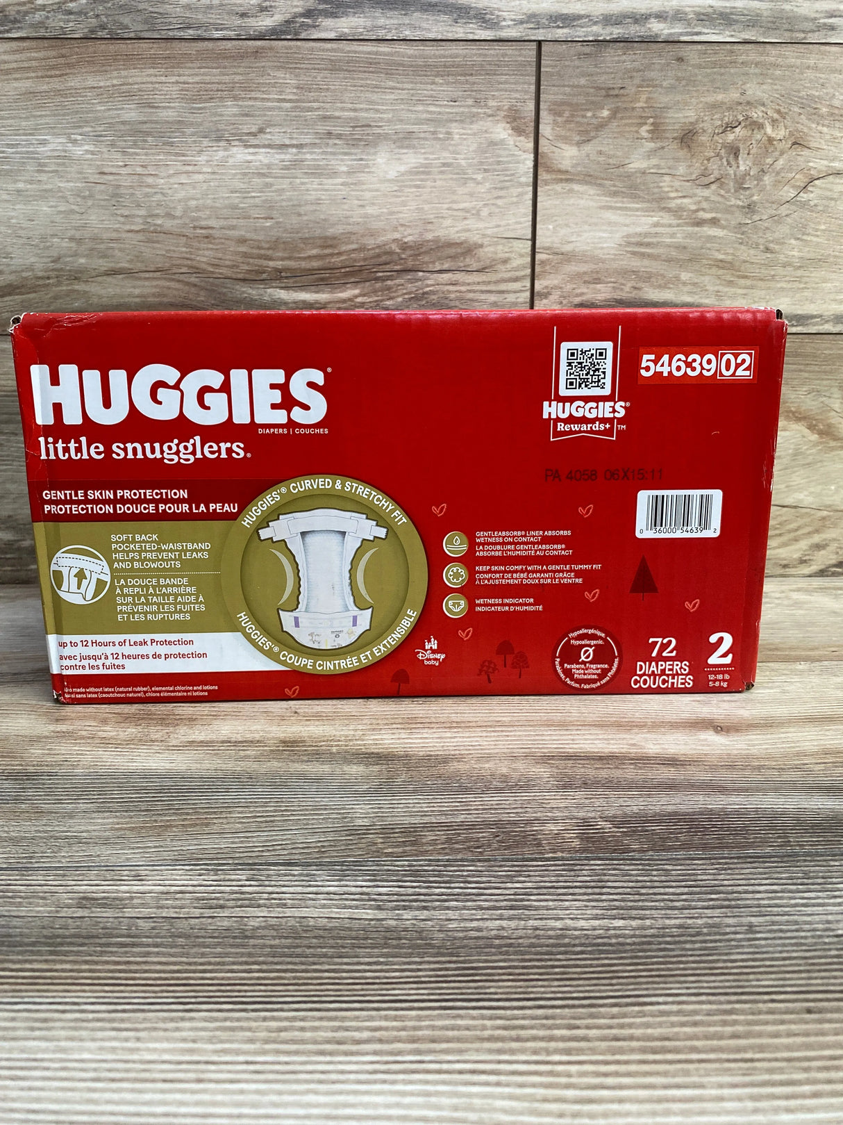 NEW Huggies Little Snugglers Baby Diapers 72ct. Size 2