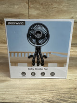NEW Bearwind Portable Stroller Fan Black