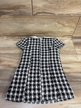 Rare Editions Pearl Collar Tweed Dress Black sz 3T