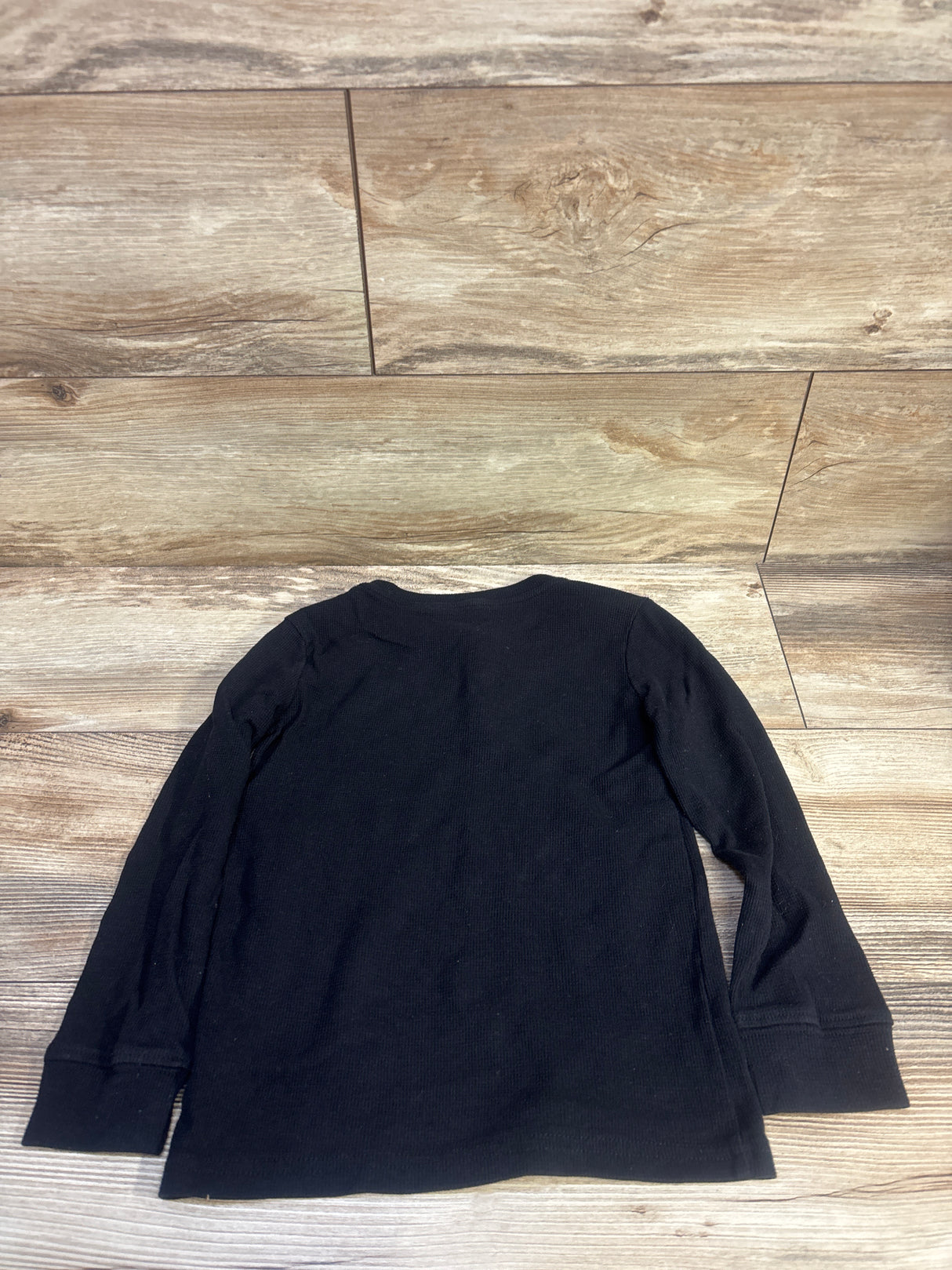 Children's Place Thermal Henley Shirt Black sz 5T
