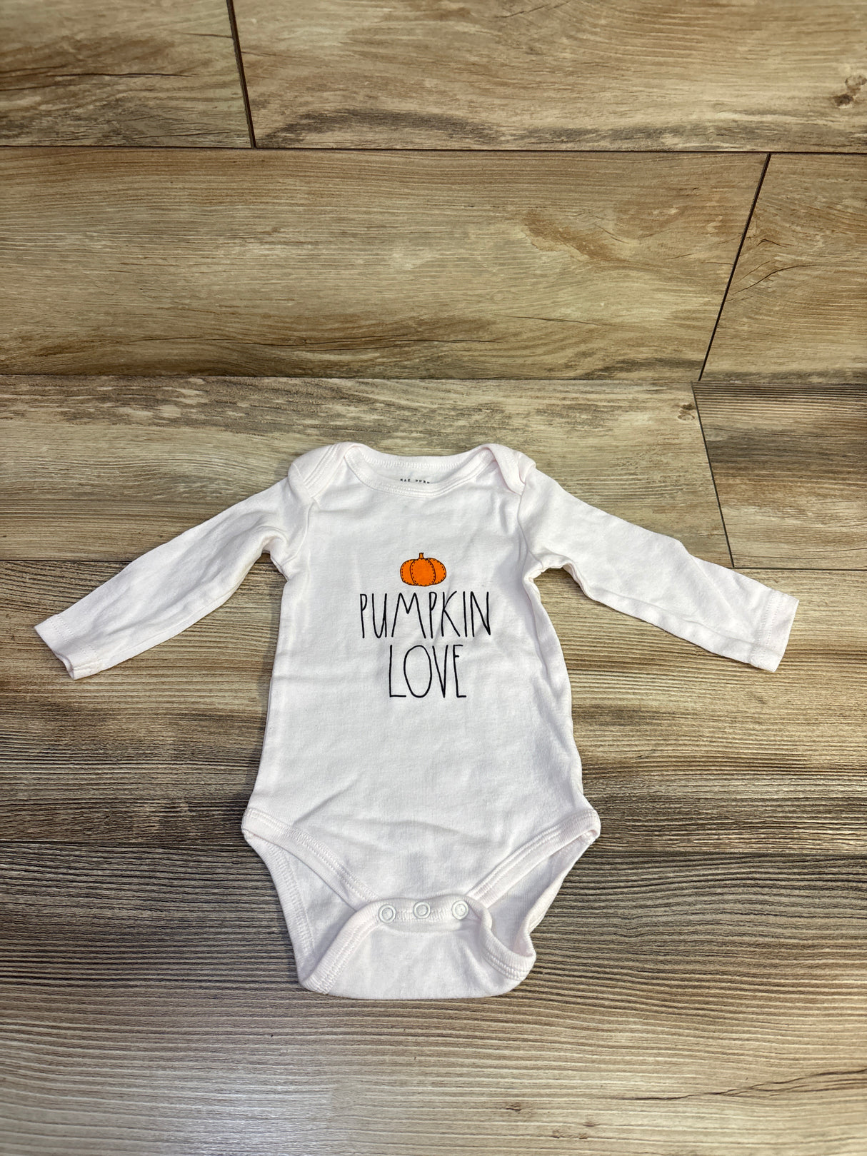 Rae Dunn Pumpkin Love Bodysuit Pink sz 6-9m