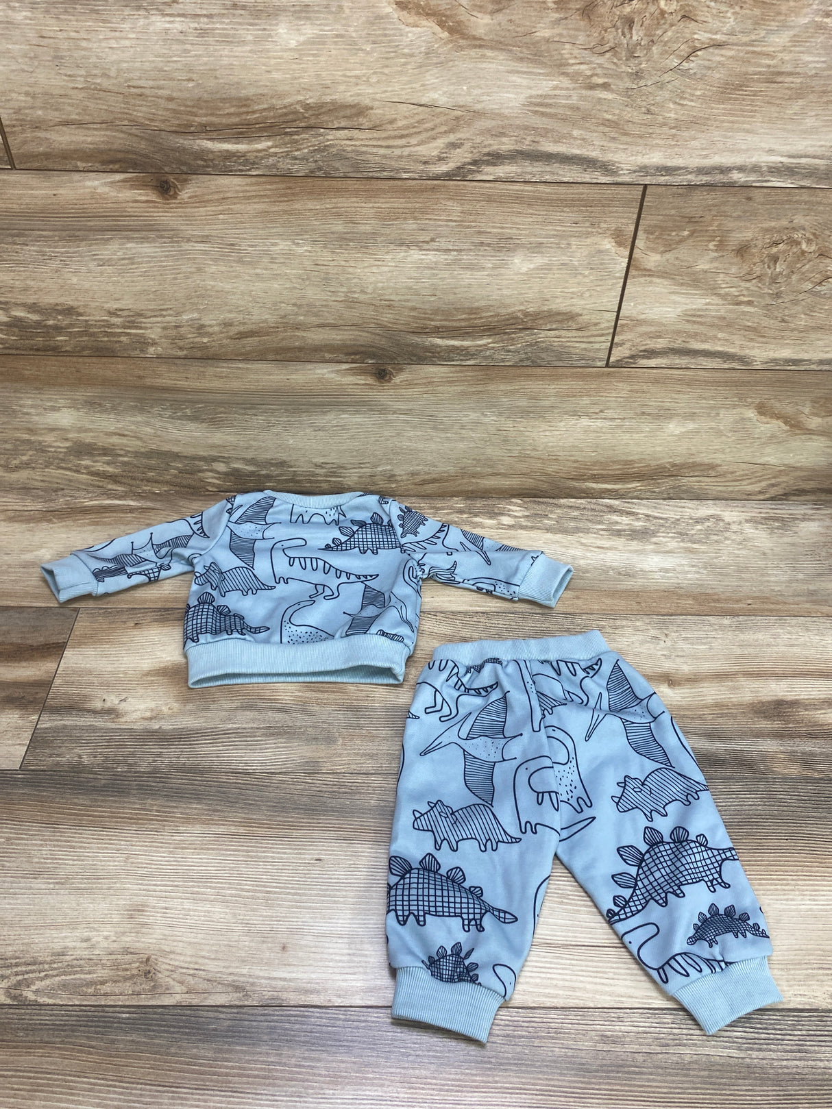 Shein 2pc Dino Sweatshirt & Pants Set Blue sz 3-6m