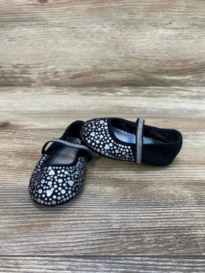 Stuart Weitzman Baby Stardust Flats Black/Silver sz 2c - Me n Mommy To Be