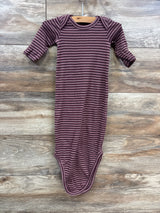 Kate Quinn Striped Knotted Gown Berry sz 0-3m