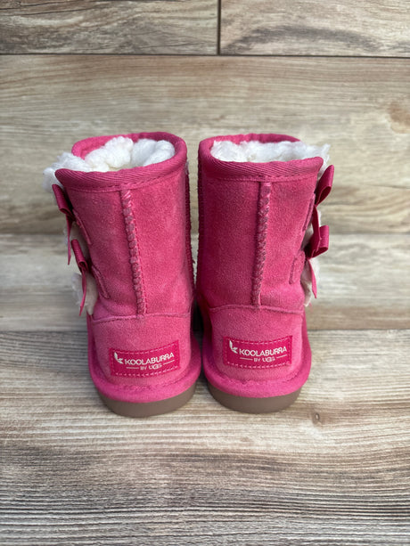 Koolaburra Bow Fur Boots Neon Pink sz 7c - Me n Mommy To Be