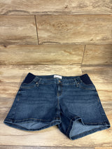 NEW Gap Maternity 4" Inset Panel Denim Shorts Dark Wash Blue sz 32/14 Large