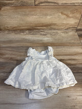 H&M Eyelet Trim Bodysuit Dress White sz Preemie