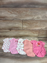 Little Chickadees 5pk Bodysuit Set Pink sz 0/3m
