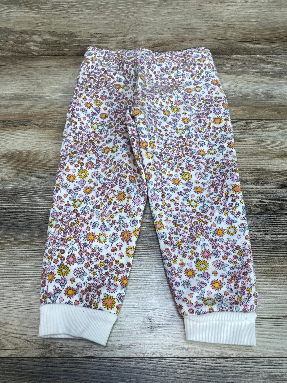 Jumping Beans Floral Joggers White sz 4T