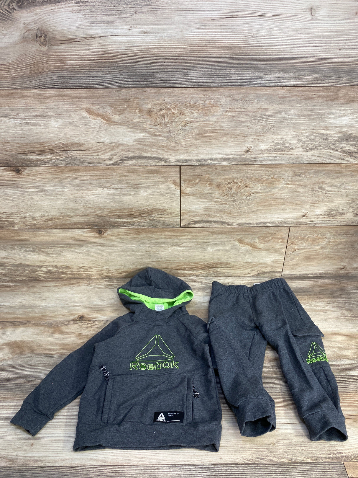 Reebok 2pc Pull On Hoodie Grey sz 2T
