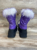 Dream Pairs Girls Faux Fur Winter Snow Boots Purple Sz 12c