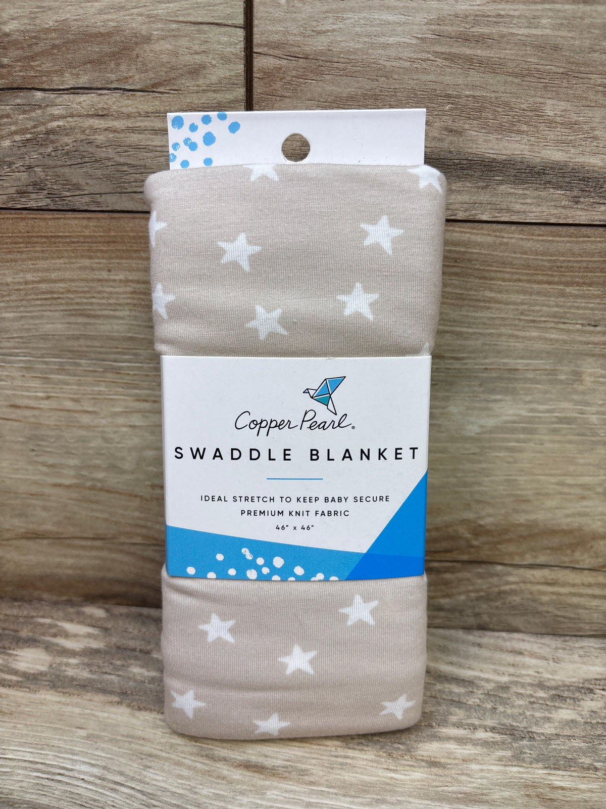 NEW Copper Pearl Bamboo Swaddle Blanket in Twinkle Beige 46x46''