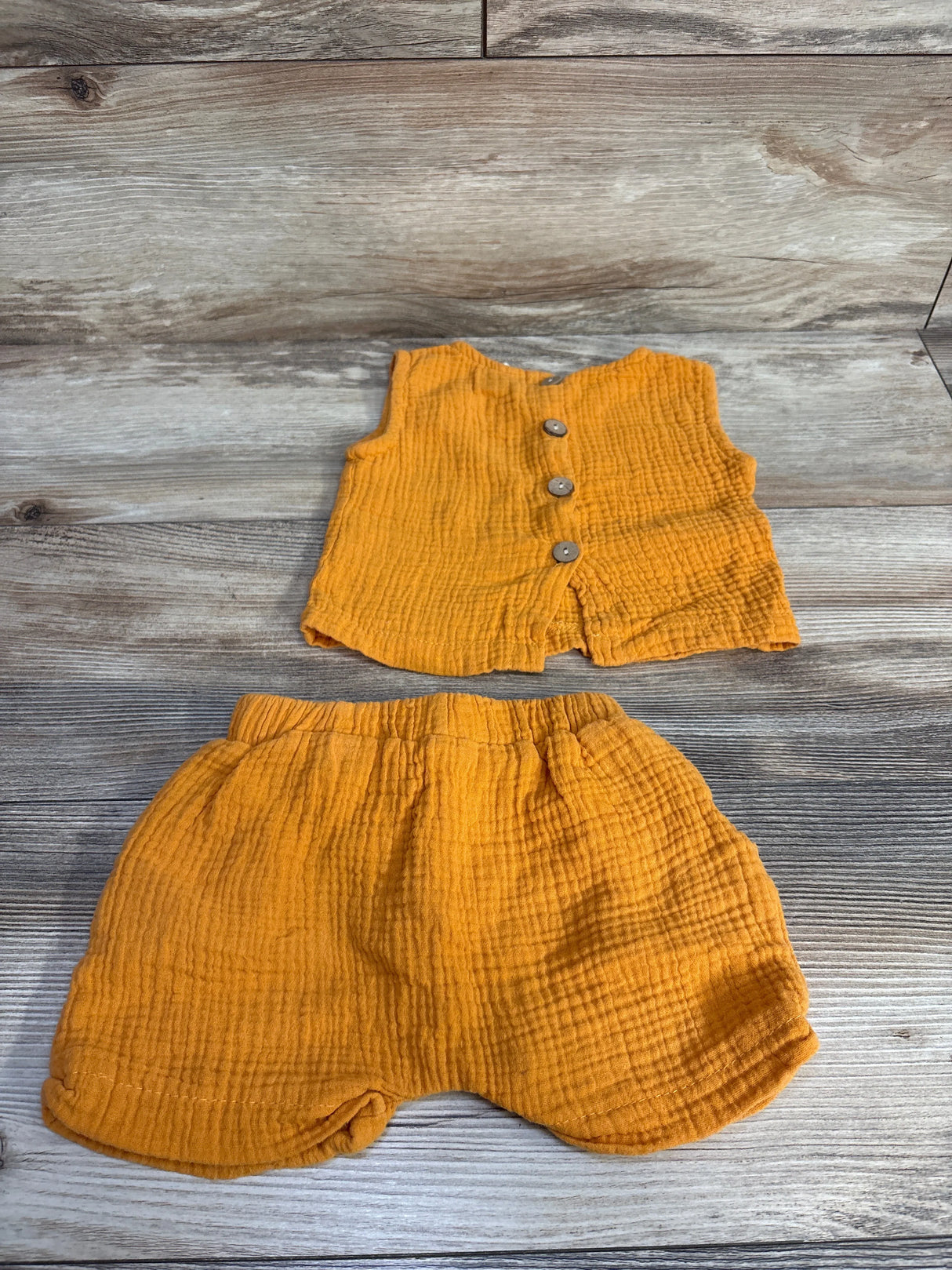 2pc Tank Top & Shorts Orange sz 9-12m - Me n Mommy To Be
