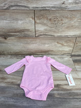 NEW Cat & Jack Flutter Sleeve Bodysuit Pink sz 0-3m