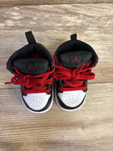 Air Jordan 1 Mid TD 'Gym Red Black Toe' Sneakers sz 4c