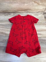 Just One You Crab Henley Shortie Romper Red sz 9m