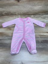 Carter's Striped Terry Sleeper Pink sz Newborn