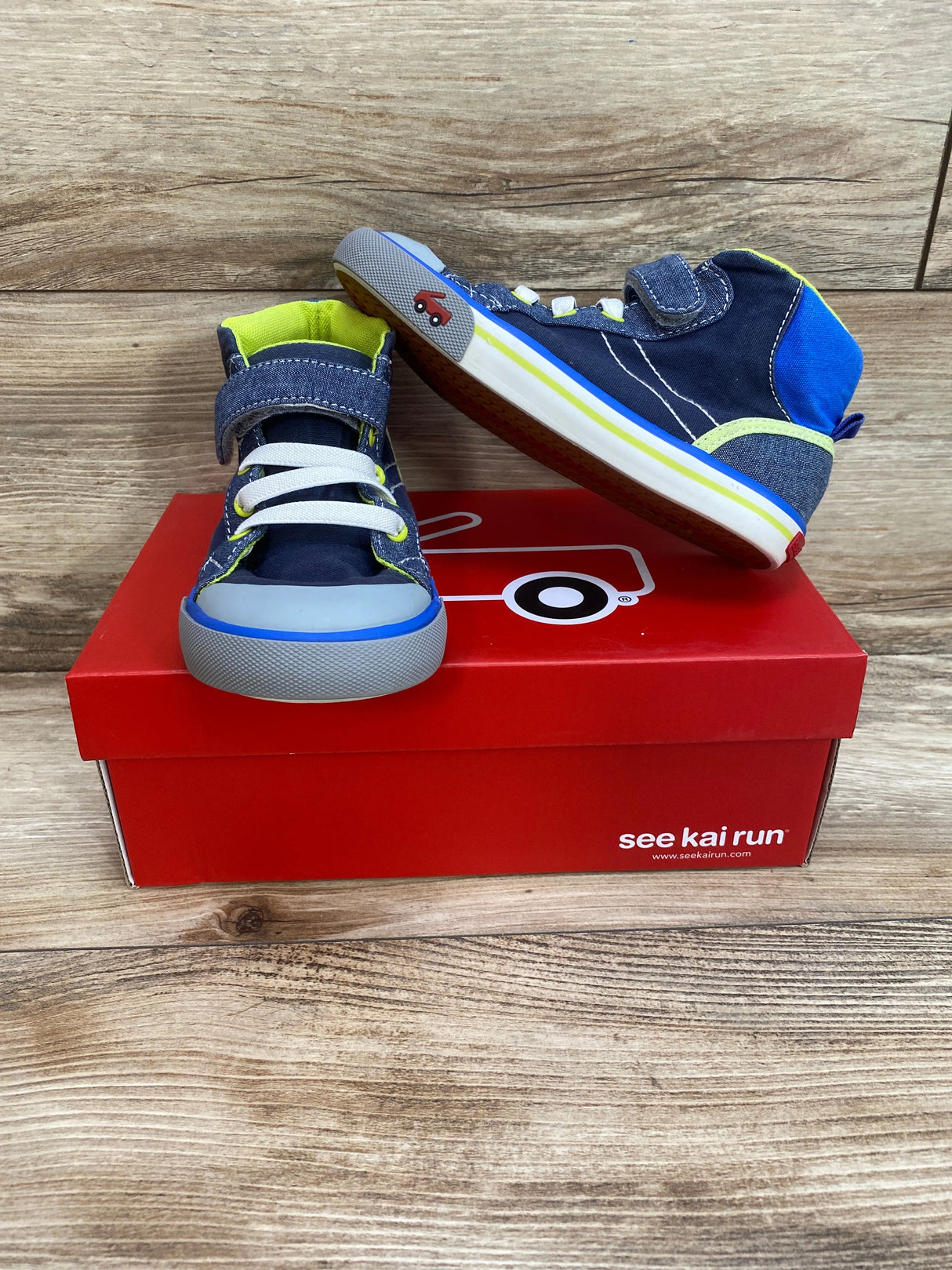 See Kai Run Dane Blue/Lime Sz 12.5c