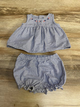 Just One You Striped Top & Shorts Navy sz 9m