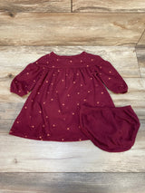 Carter's 2pc Henley Dress & Bloomers Red sz 12m