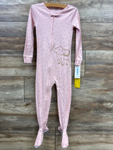 NEW Carter's Star Print Sleeper Pink sz 4T