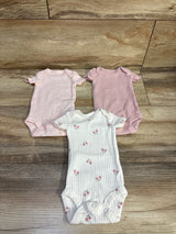 Just One You 3pk Ribbed Bodysuits Pink sz Preemie