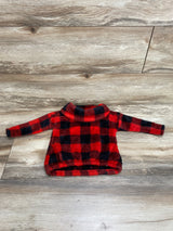 Old Navy Plush Buffalo Plaid Pullover Red sz 12-18m