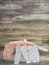 NEW Disney Baby 4pc Winnie The Pooh Plush Pull Over Sweater & Bodysuit Set Peach sz 18m