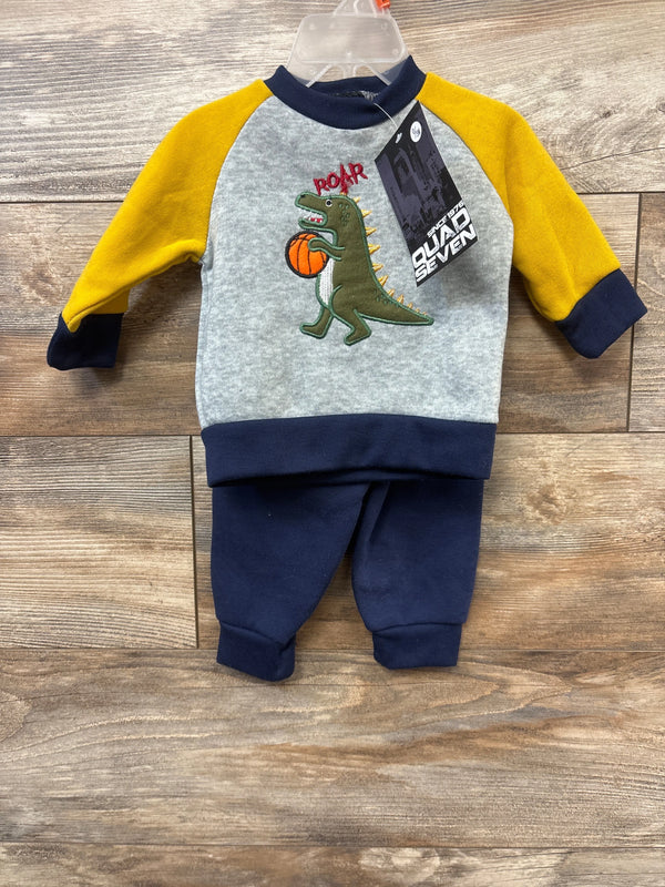 NEW Squad Seven 2pc Pullover Sweatshirt & Joggers Set Grey sz 0/3m