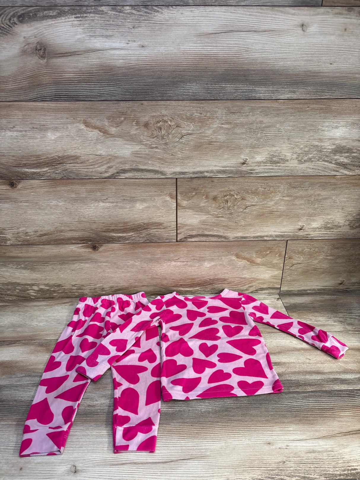Cat & Jack 2pc Heart Pajama Shirt & Pant Set Pink sz 3T