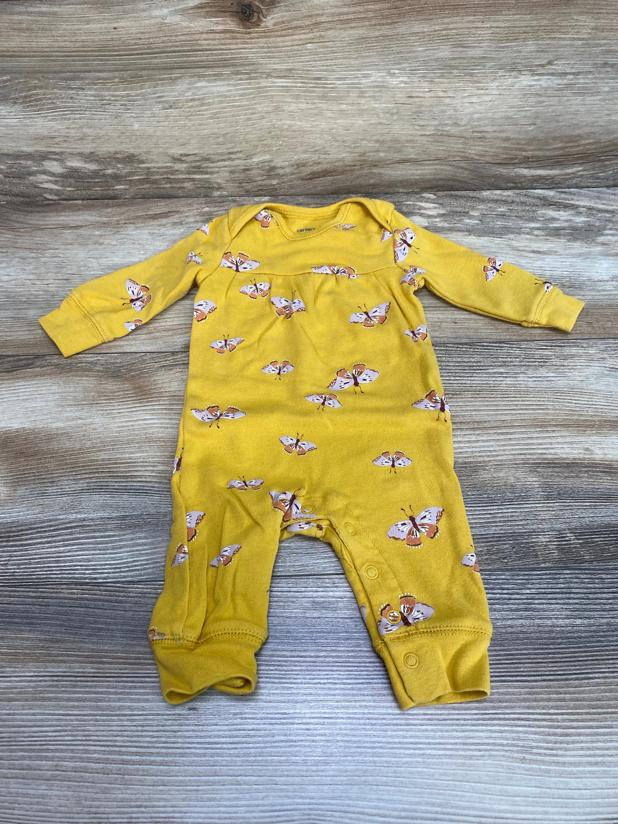 Carter's Butterfly Print Coverall Yellow sz 3m