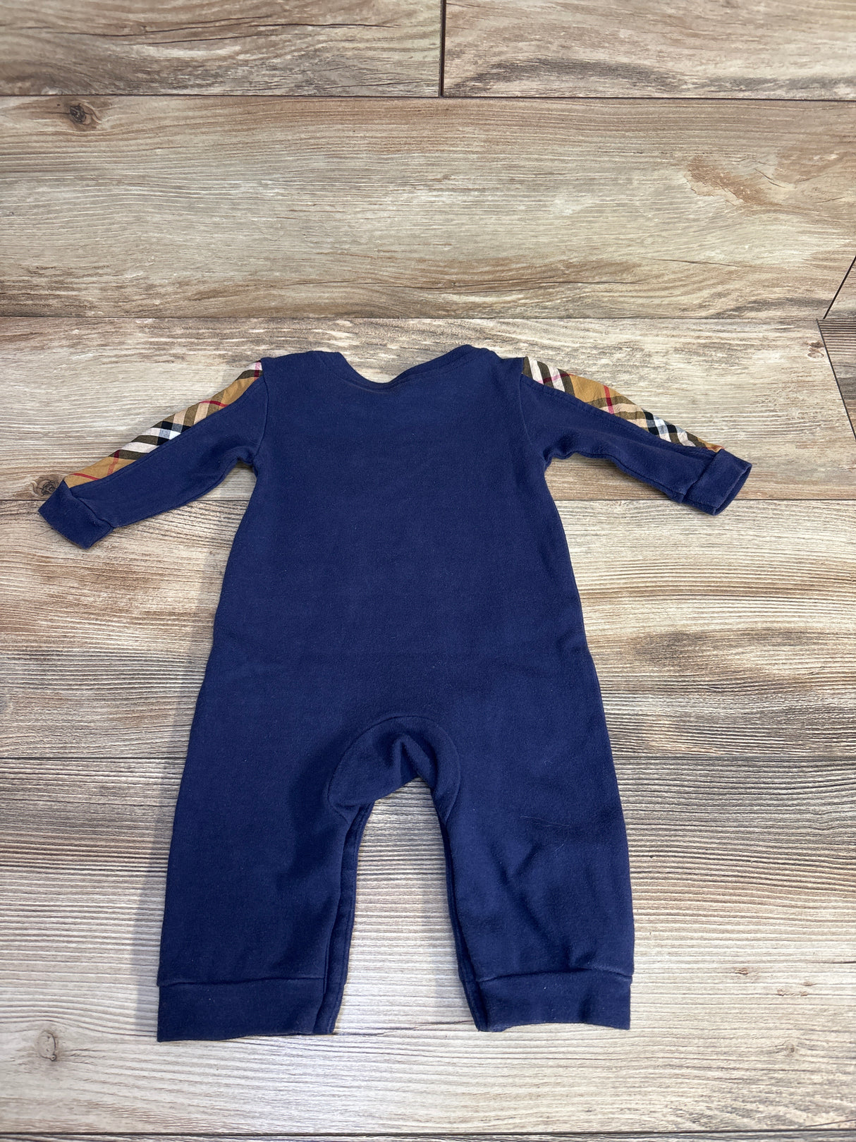 Plaid Chest Pocket Coverall Navy sz 0-3m
