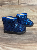 DADAWEN Warm Winter Sequin Boots Blue sz 7/8c