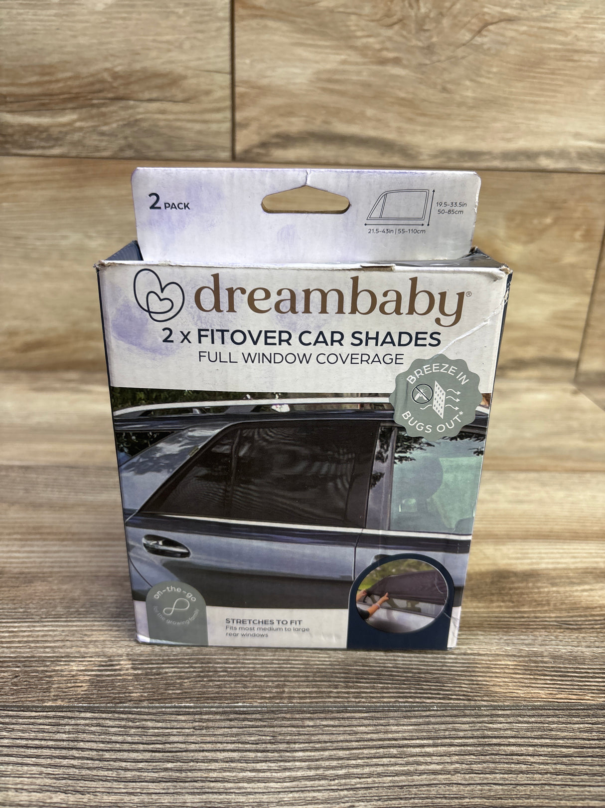 DreamBaby 2pk Fit-Over Car Window Shades
