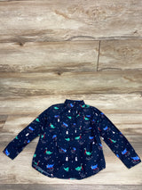 Children's Place Christmas Dino Shirt Navy sz 4T