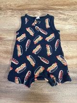Old Navy Hot Dog Print Thermal Romper Navy sz 0-3m - Me n Mommy To Be