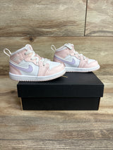Air Jordan 1 Mid TD 'Pink Wash' Sneakers sz 6c