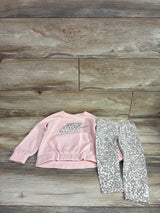 Nike 2pc Pullover Sweatshirt & Leggings Set Pink sz 3T