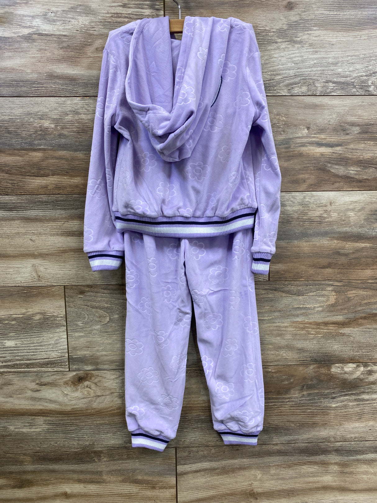 Bluey 2pc Velour Daisy Full Zip Hoodie & Joggers Set Lilac sz 4T