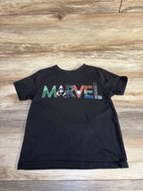 Marvel Logo Shirt Black sz 4-5T