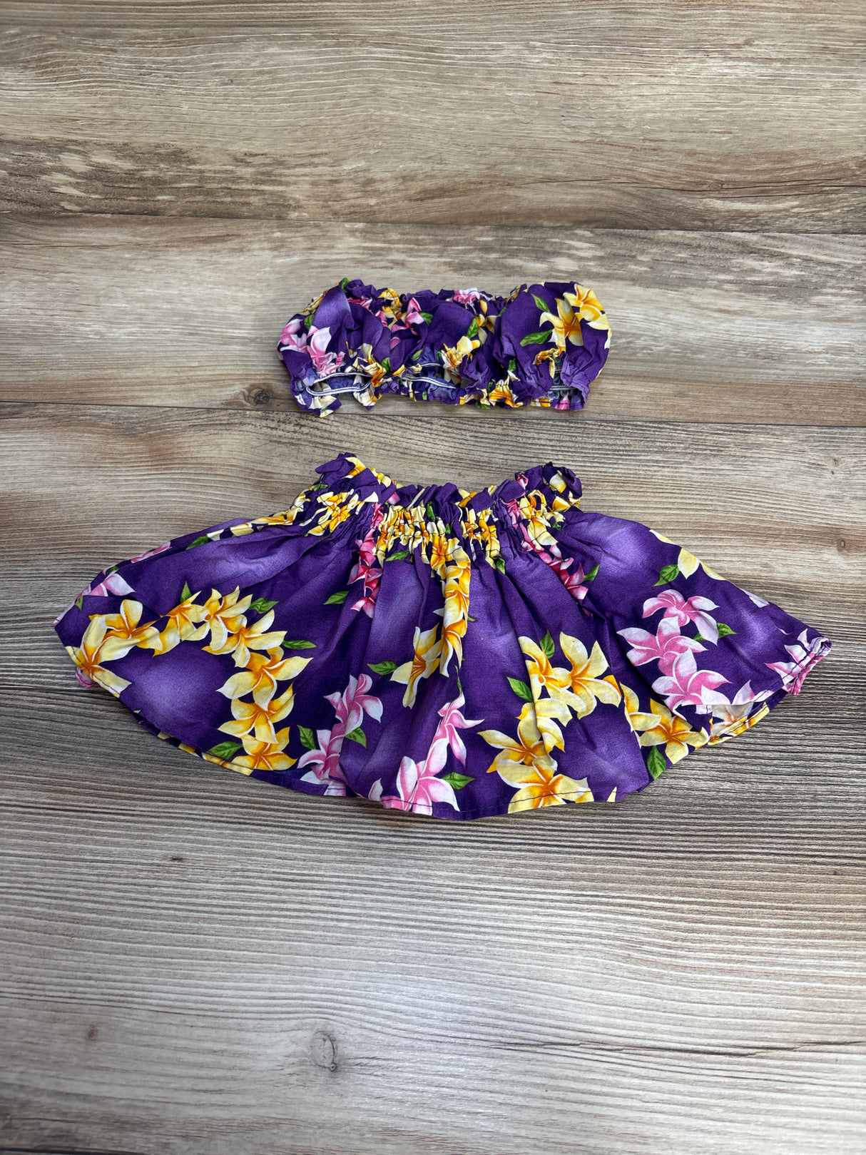 Rainbow Hawaii Inc. 2pc Pau Skirt Set Purple sz 1-2T
