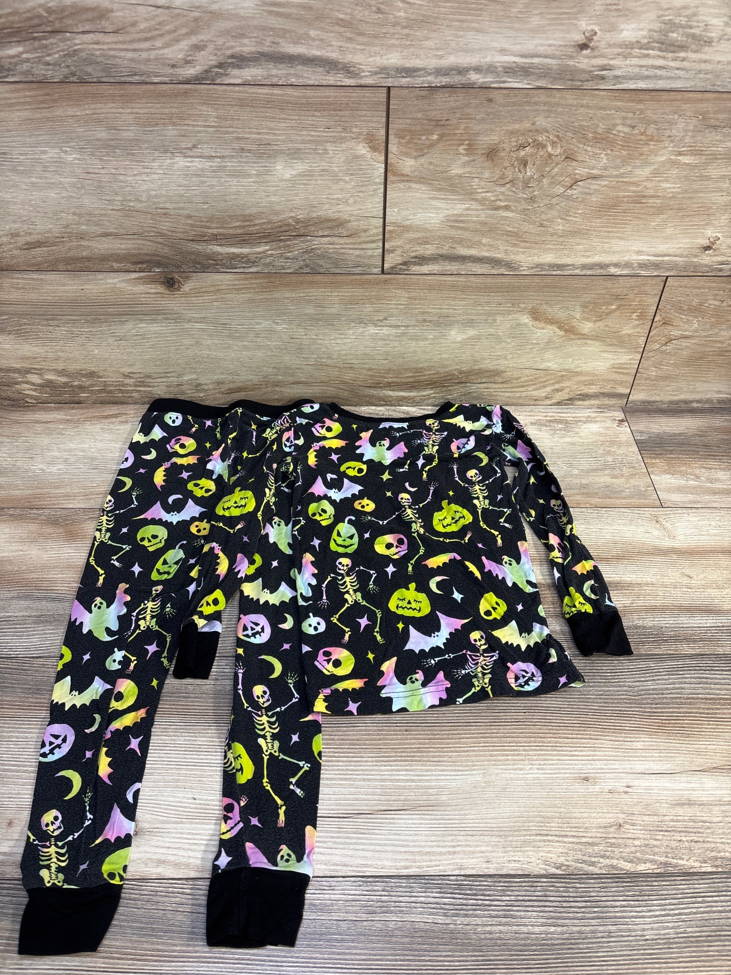 Little Sleepies Halloween 2pc Bamboo Pajama Set Black sz 4T