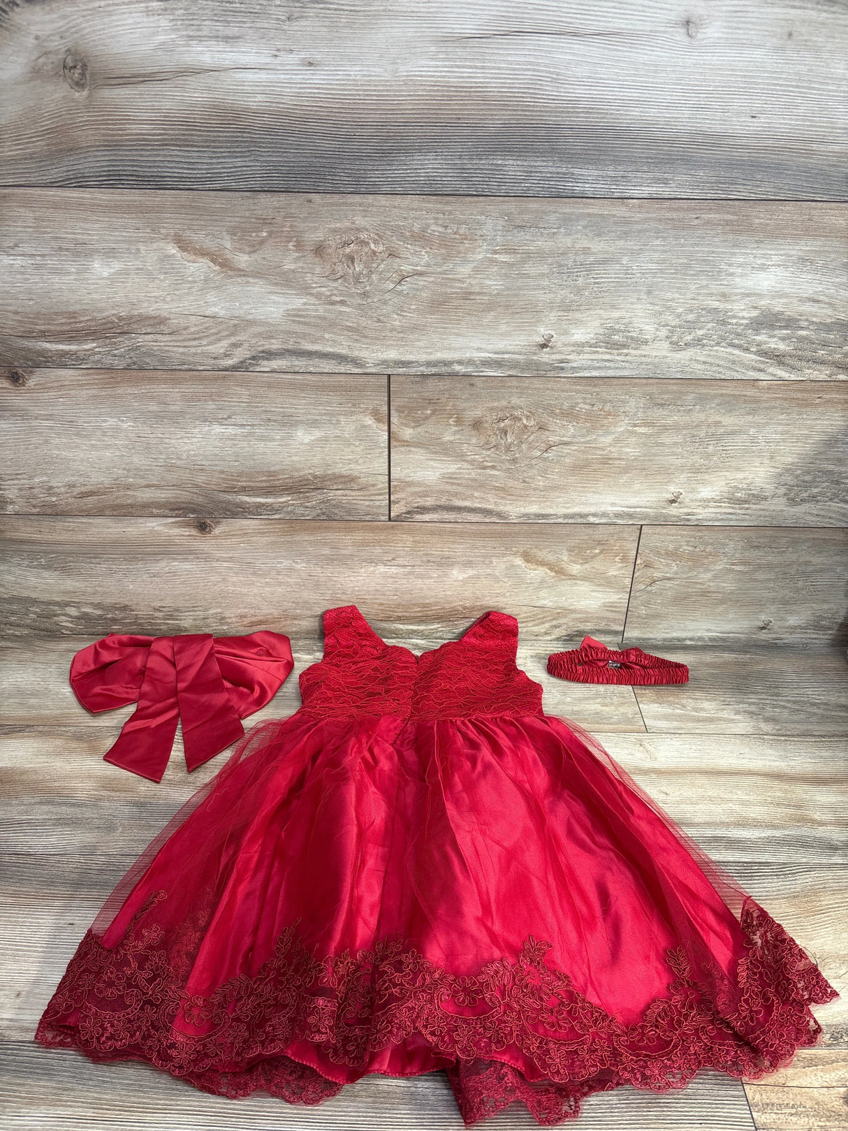 NEW NNJXD 3pc Special Occasion Dress Set Red sz 4T