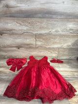 NEW NNJXD 3pc Special Occasion Dress Set Red sz 4T
