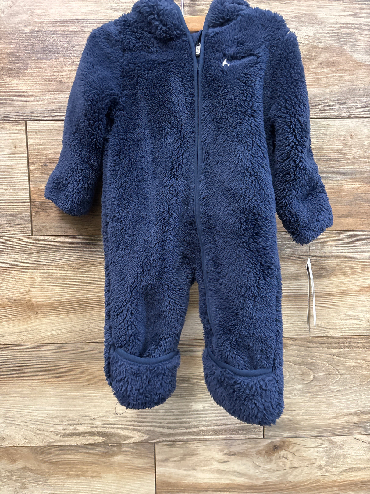 NEW Nike Sherpa Hooded Coverall Midnight Navy sz 6m